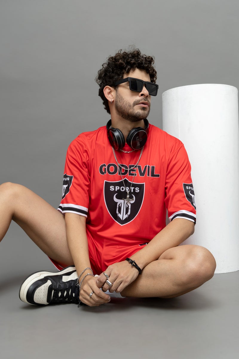 Go Devil Red Sports Co-Ord Set For Men - Image 4